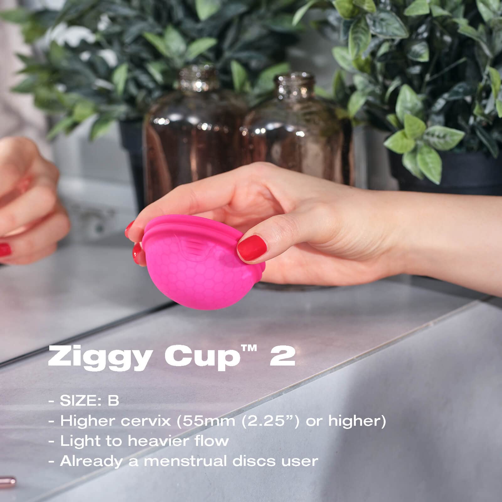 Intimina Ziggy Cup 2 - Extra-Thin Reusable Menstrual Disc, Period Cup, Disposable Menstrual Cup