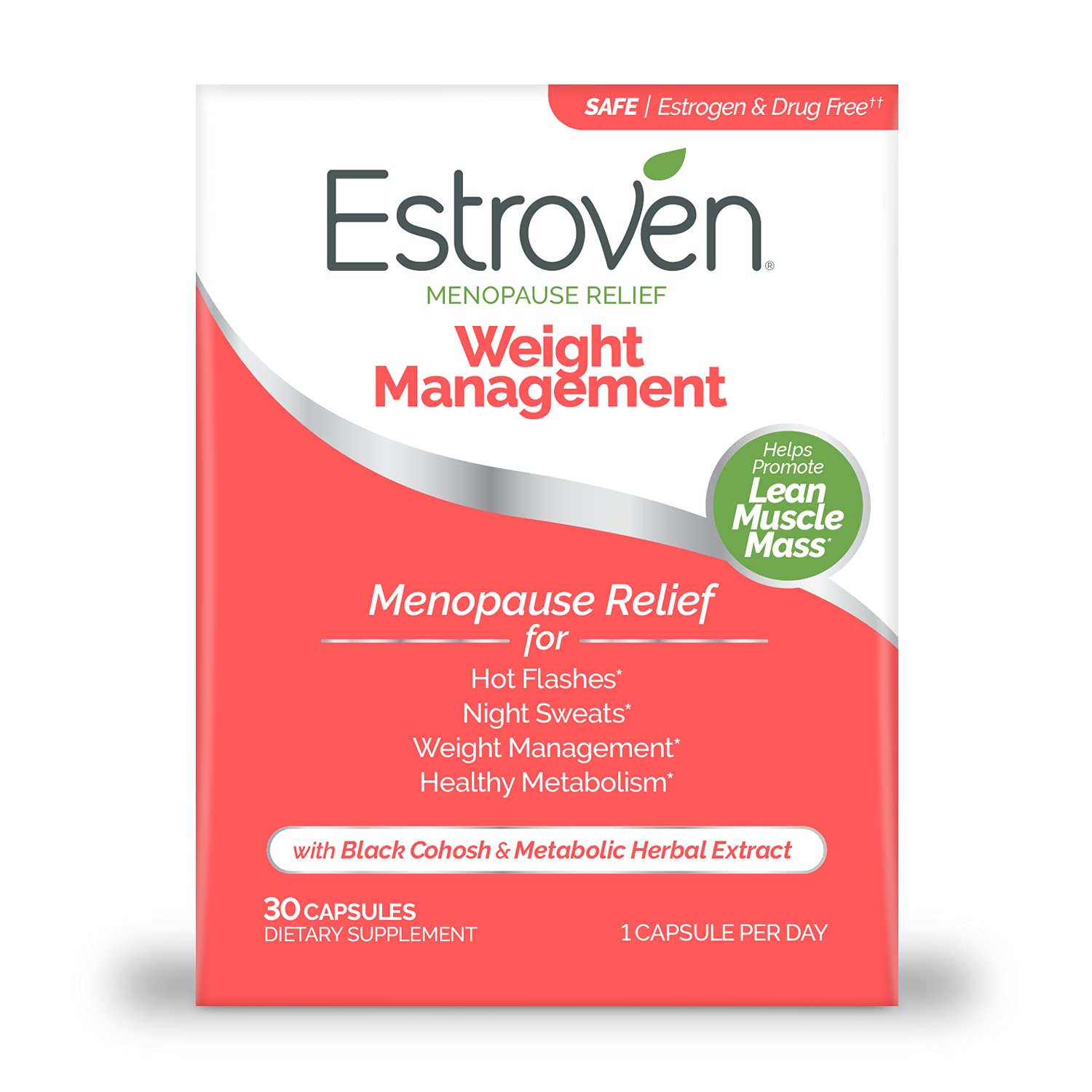 Estroven Weight Management for Menopause Relief - 30 Ct. & Mood Boost for Menopause Relief - 30 Ct