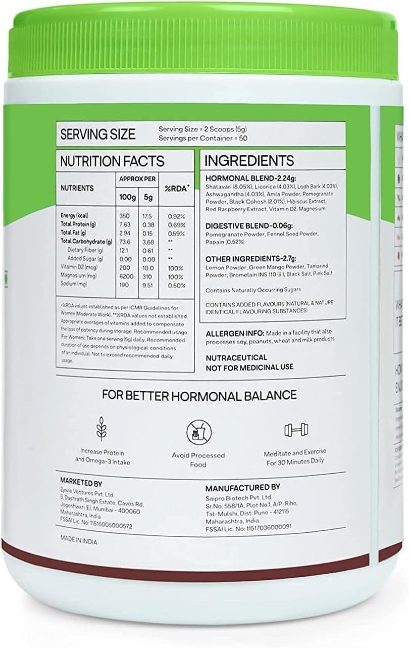 SSAR Plant Based HerBalance Menopause Relief Drink (with Black Cohosh, Lodh Bark & Licorice)