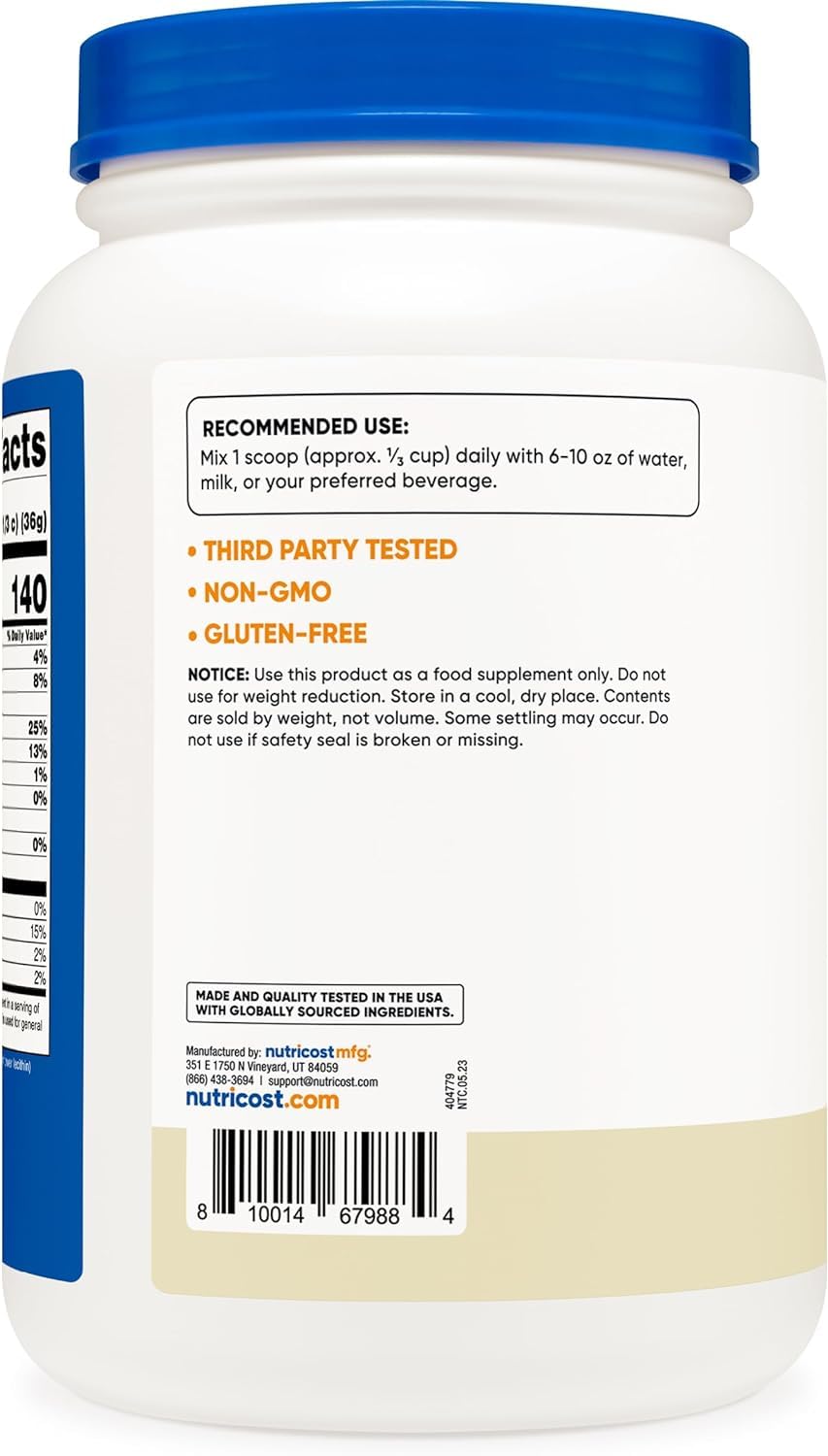 Nutricost Whey Protein Concentrate (Vanilla) 2LBS