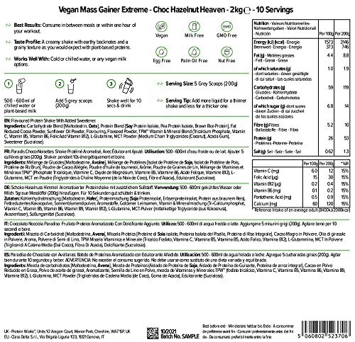 Protein Works - Vegan Mass Gainer Extreme | High Calorie Protein Powder | Weight Gainer