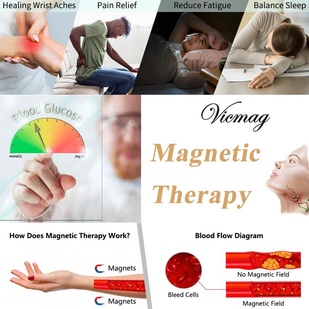 Vicmag Copper Magnetic Ring for Women Men 100% Solid Pure Copper Adjustable with Jewelry Gift Box