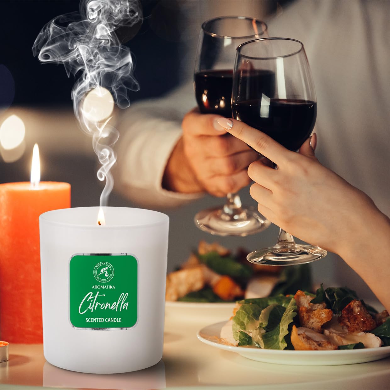 Scented Candle Citronella 200g - Aromatherapy Candle - Soy Wax Candles for Home Scented