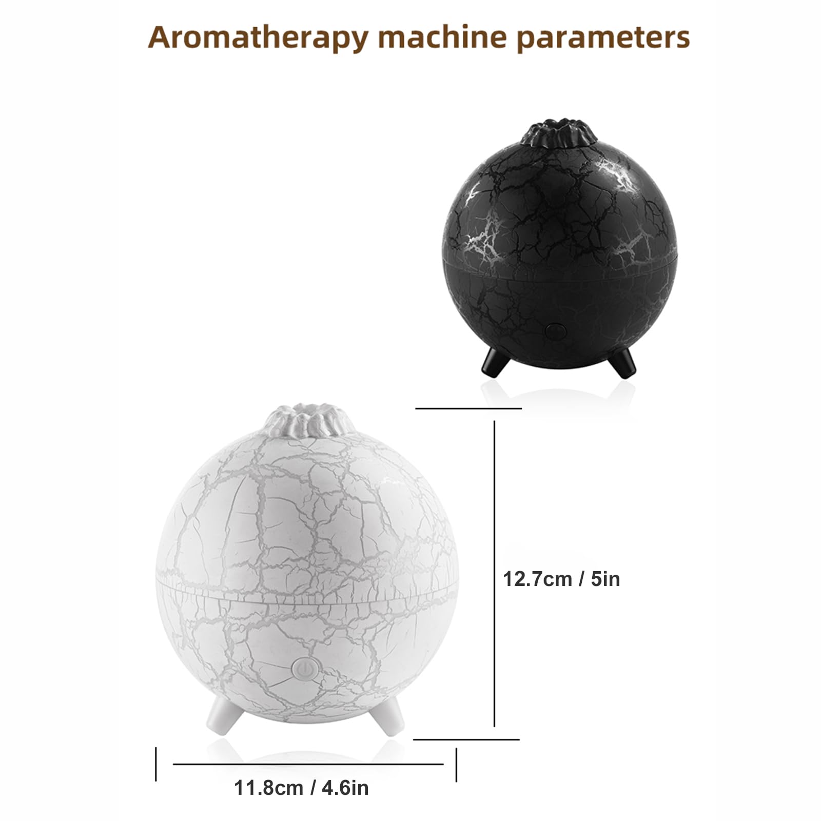 Volcano Humidifier Flame Aromatherapy Diffuser, 7 Colors Flame 200ml Essential Oil Diffusers