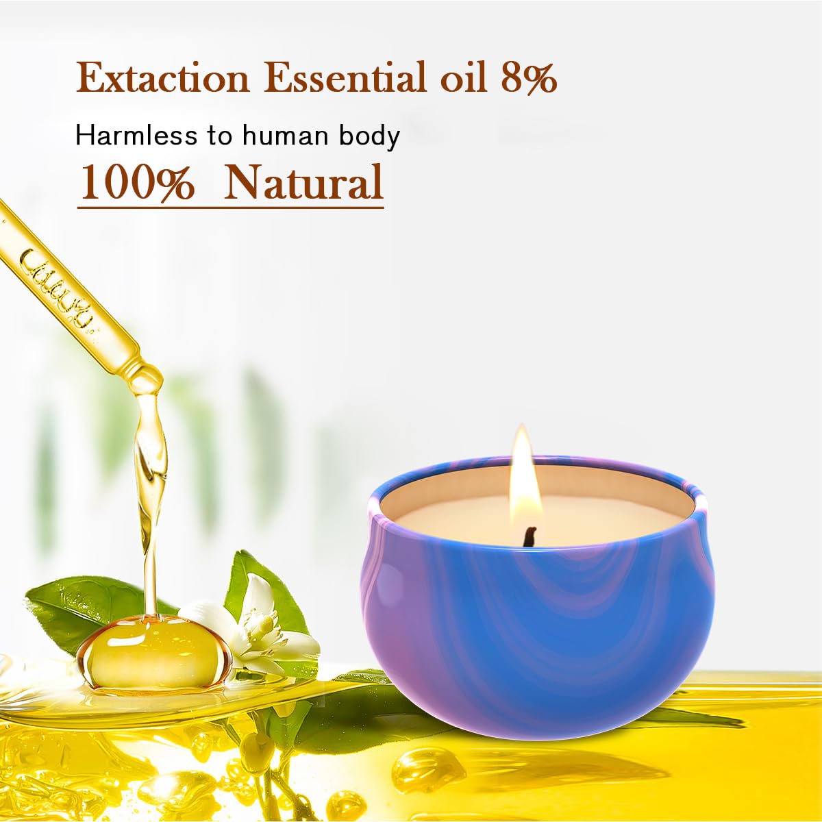 Scented Candles Set of 3, Aromatherapy Candle Set, Home Scented Candles for Winter, Holiday