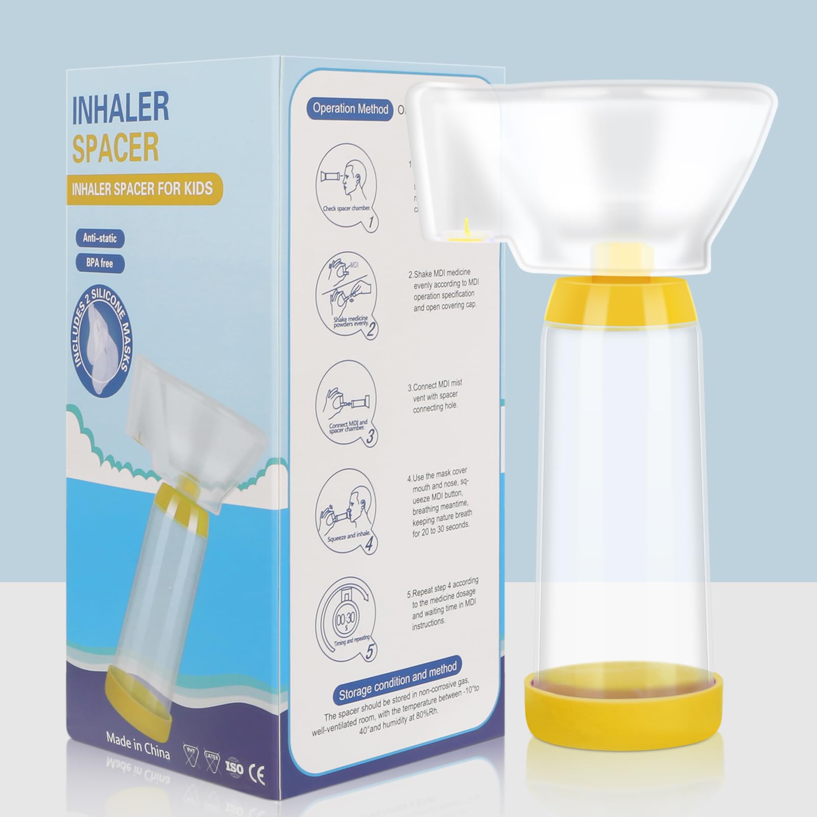 Fivepropy Handheld Spacer for Infant, Toddle, Baby, Kids and Adults with 2 Comfortable