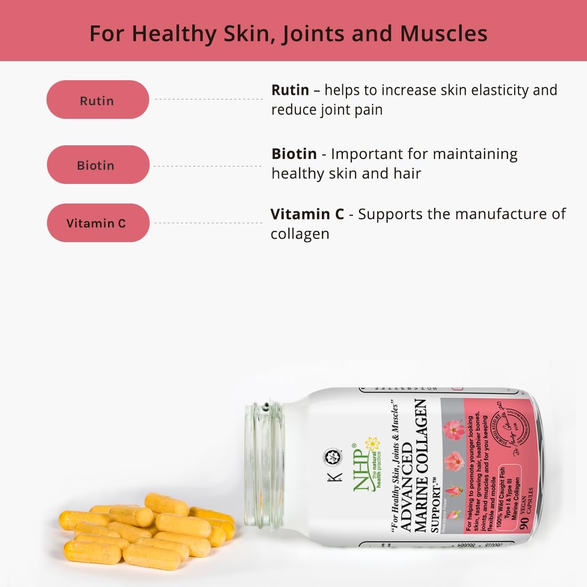 Advanced Marine Collagen Support, specifically Designed to Support Skin