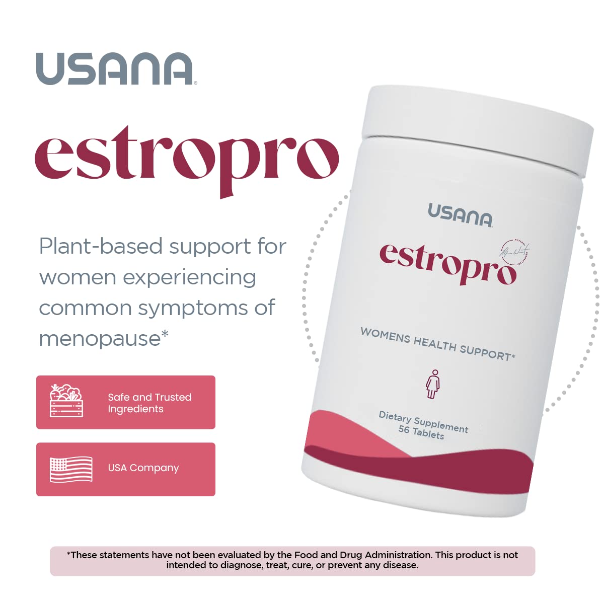 USANA EstroPro with Phytoestrogens for Symptomatic Support During Menopause* - 56 Tablets