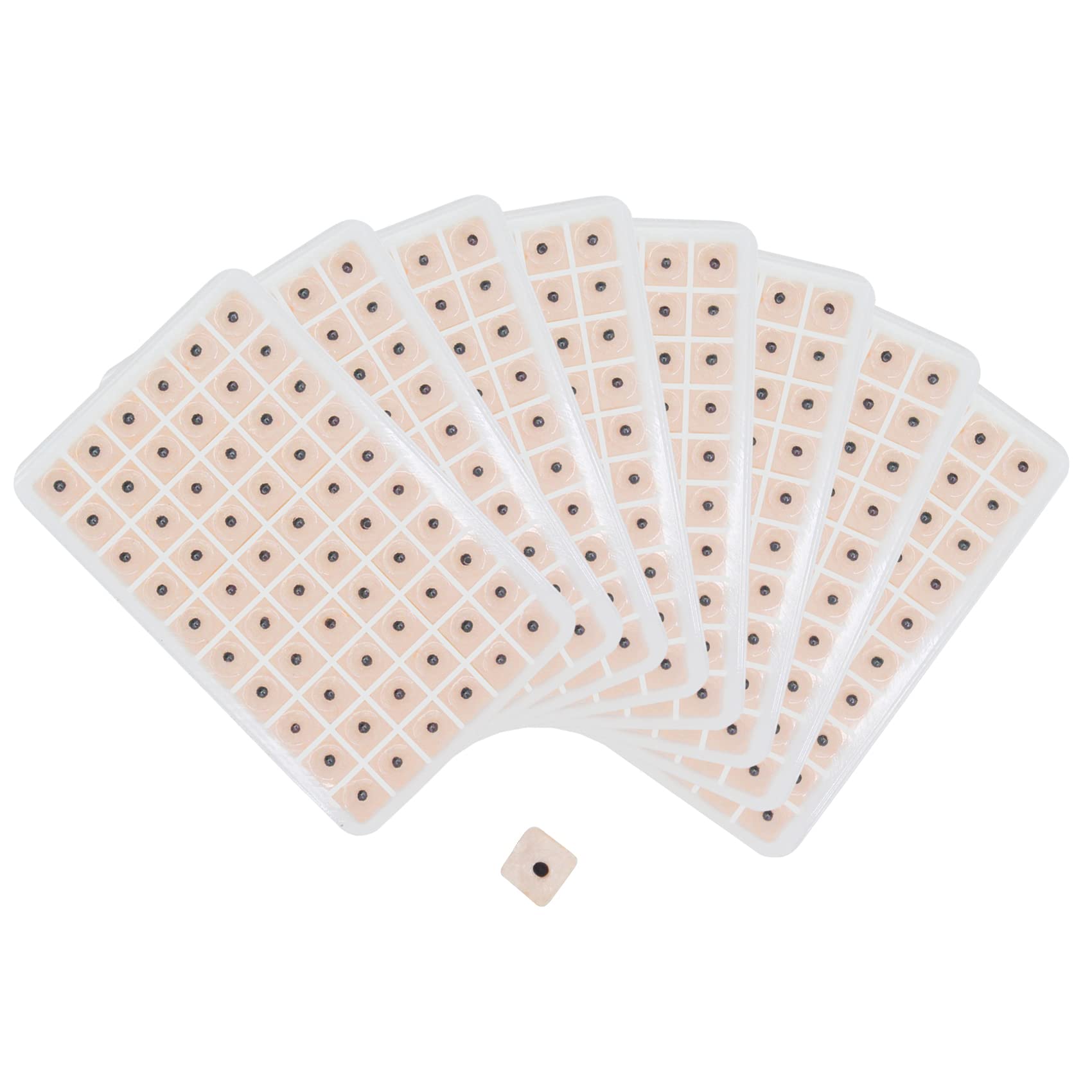 Ear Seeds Auricular Sticker kit,Acupuncture Kit Acupressure with Ears Seed 420 Pcs, Ear Chart, Tweezer