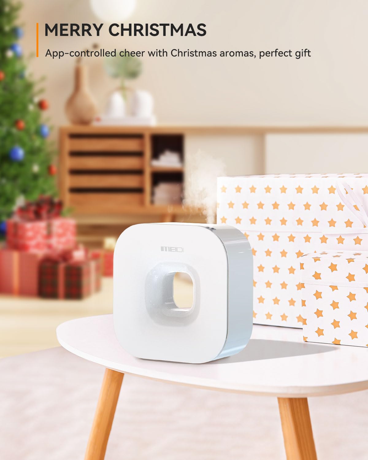 MEIDI Waterless Essential Oil Diffuser - Bluetooth Cordless Aromatherapy Diffuser with App Control