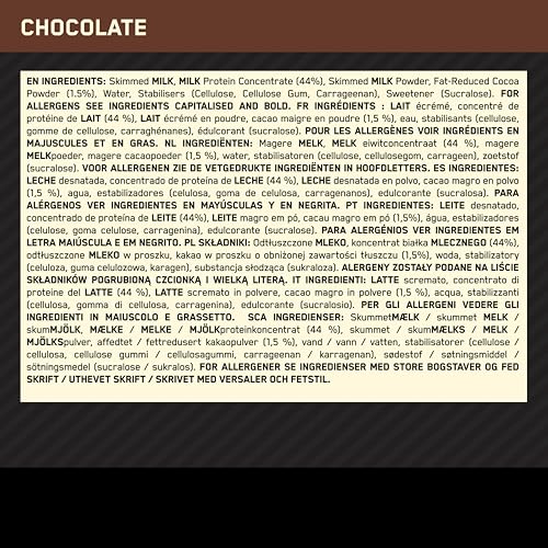 Optimum Nutrition High Protein Shake Bottles, Ready To Drink Healthy Snacks, No added