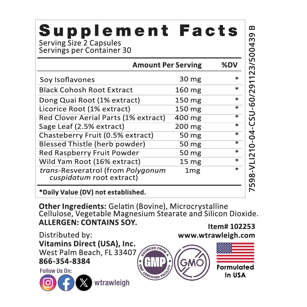 Rawleigh Rejuvenate Plus for Women - 60 Capsules - Dietary Women's Health Supplement