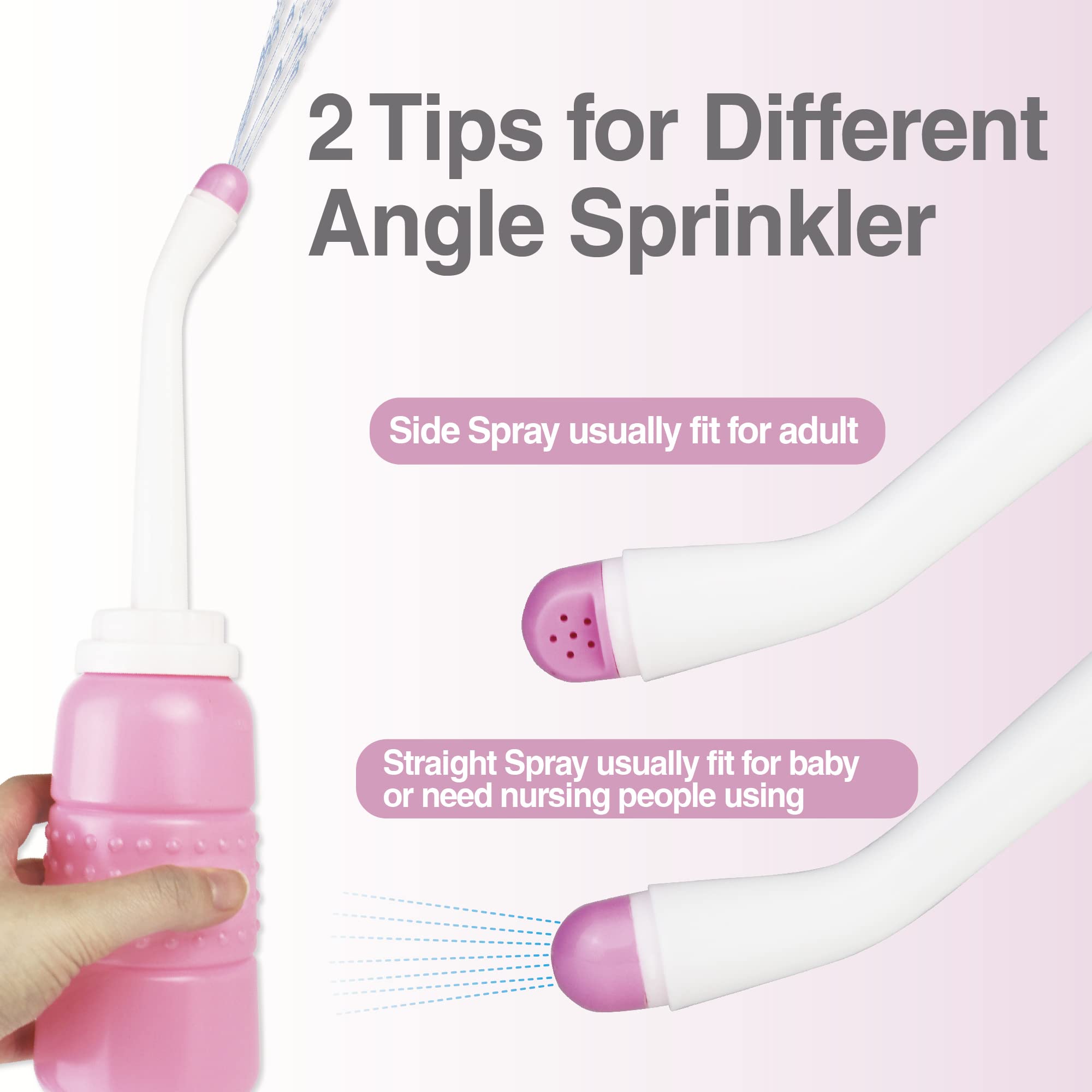 TopQuaFocus 12oz Perineal Bottle for Postpartum Care Portable Travel Peri Sprayer Bidet Postpartum