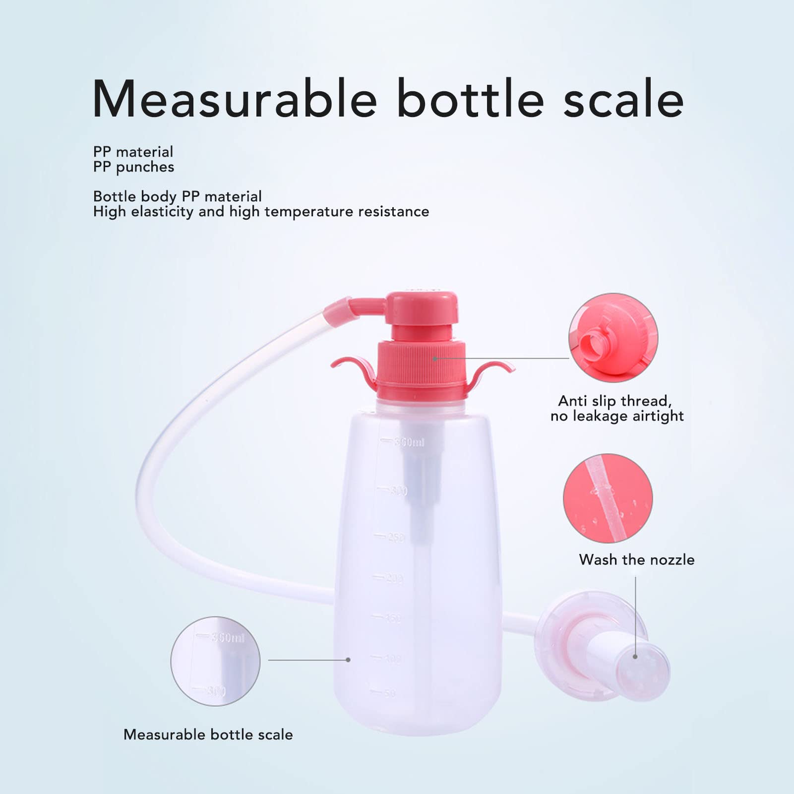 Vaginal Douche Cleaner,350ml Vaginal Cleanser Vaginal Douche Reusable Vaginal Cleansing System