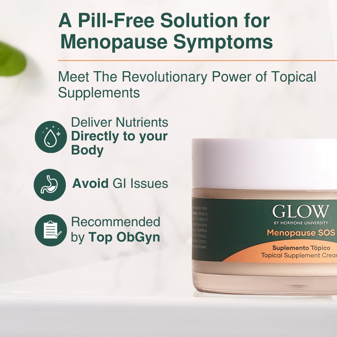 Glow Botanica | Real Wild Yam Cream for Perimenopause & Menopause Relief - Hormone-Free & Endocrine