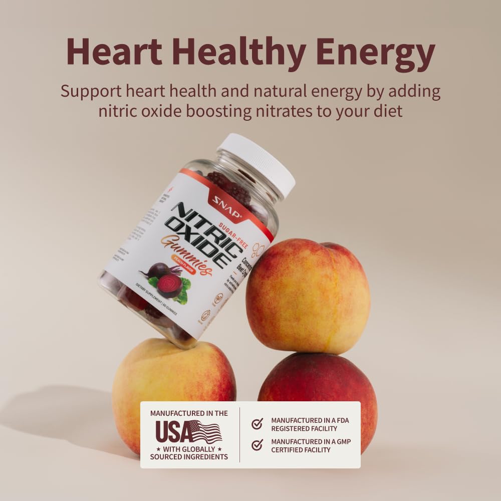 Snap Supplements Nitric Oxide Beet Root Gummies - Support Healthy Blood Circulation