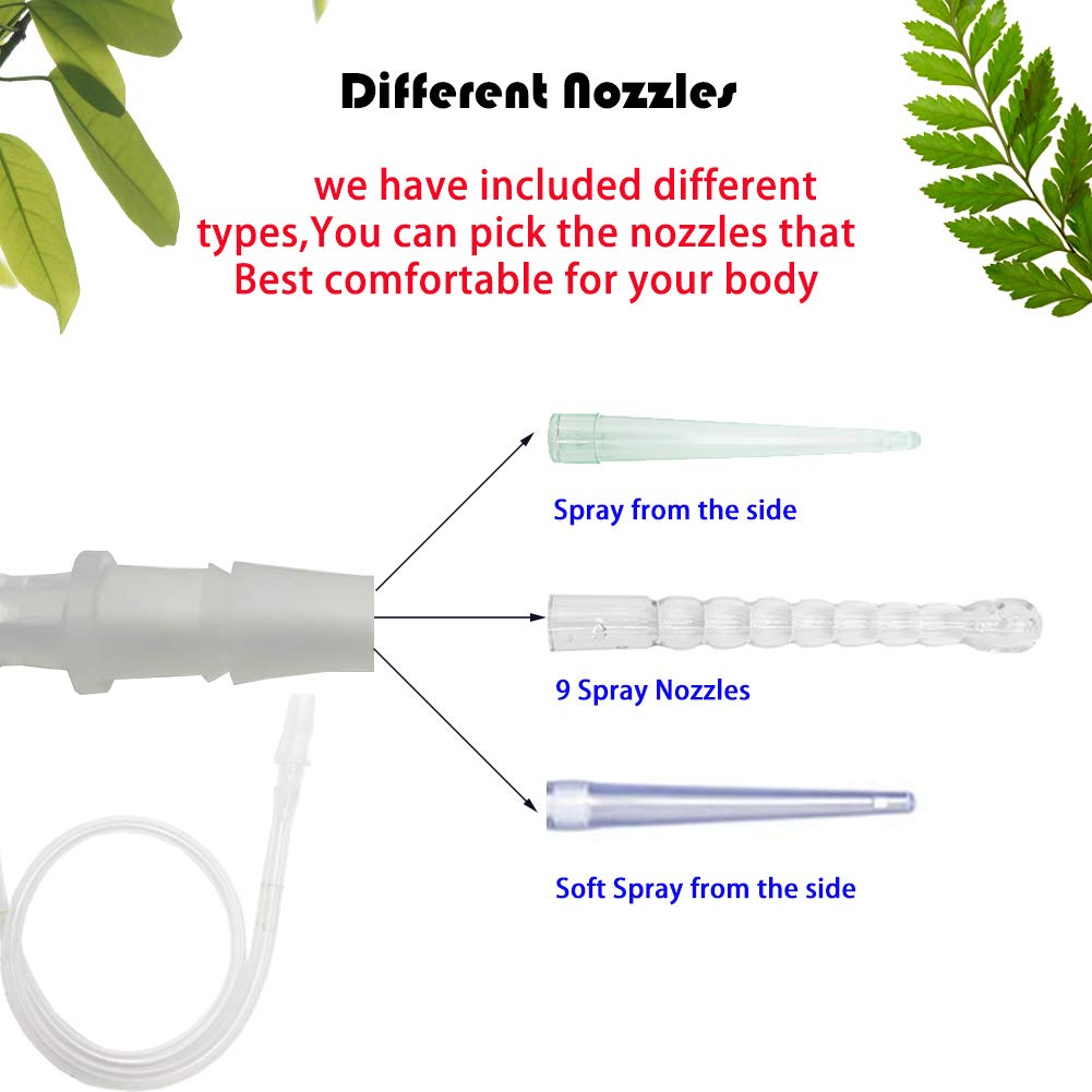 GNEGKLEAN Black Silicone Enema Bulb Kit 7.6oz Clean Anal Douche for Men Women with 19.7in