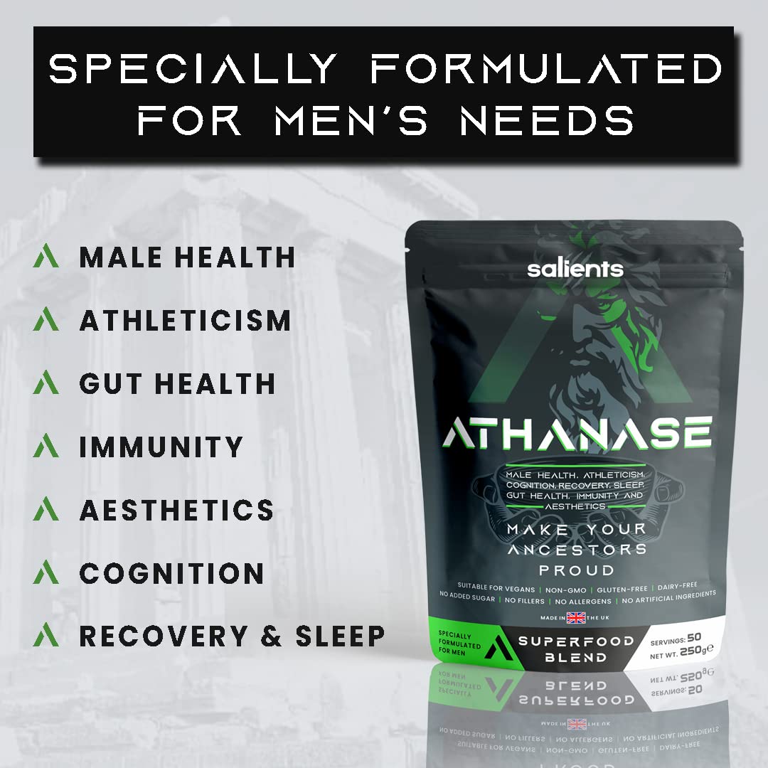 SALIENTS® ATHANASE® | Men's Super Greens Powder | Superfood Powder Blend