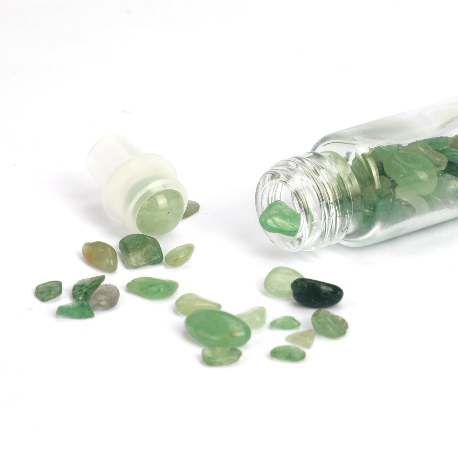 Padime 2 pcs | Premium Set | Real Jade Gua Sha Tool for Facial Skin Care + Glass Bottle for Your Oil