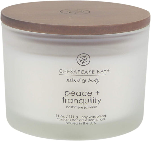 Chesapeake Bay 3-Wick Scented Candle – Peace + Tranquility Cashmere Jasmine
