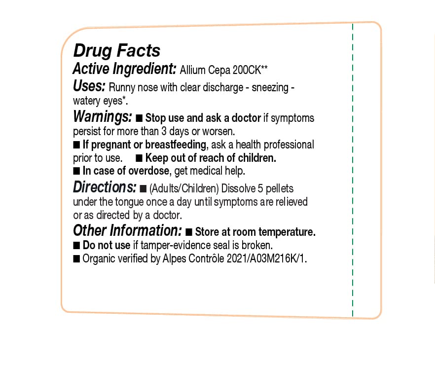 OLLOIS Allium Cepa 200ck Organic & Lactose-Free Homeopathic Medicine, 80 Pellets (Pack of 1)