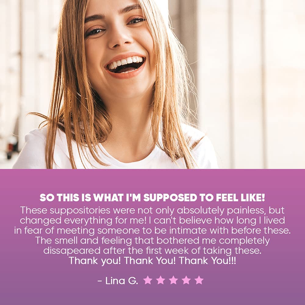 Seroflora Boric Acid Vaginal Suppositories - Promotes Vaginal pH Balance and Odor Control