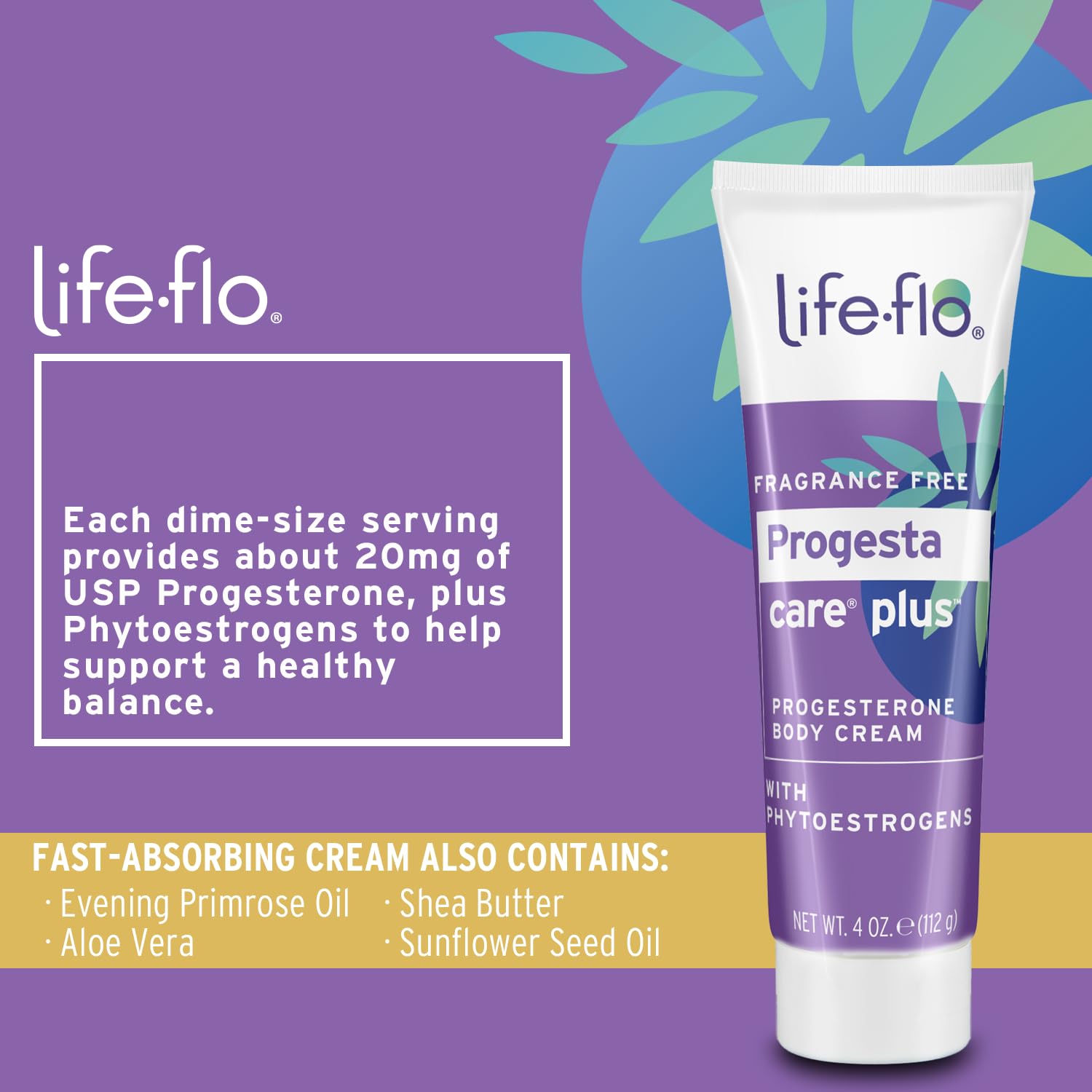 Life-Flo Progesta-Care Plus, Progesterone Cream for Women with 20mg USP Progesterone & Phytoestrogens