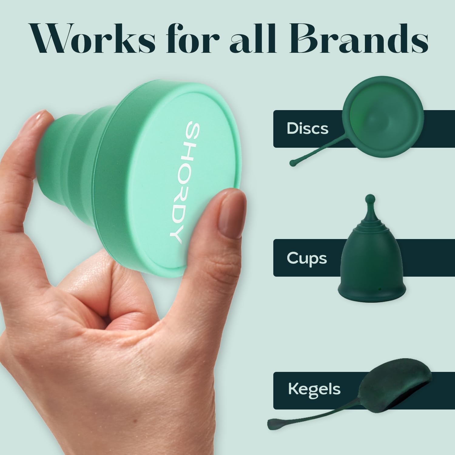 SHORDY Menstrual Case Holder for Sterilization, Collapsible Silicone Container - Boil, Sterilize