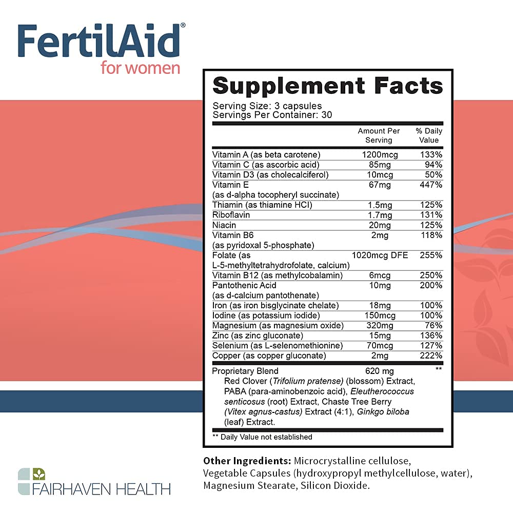 Fertilaid for Men and Women Combo, Male and Female Fertility Supplements, Vitamins