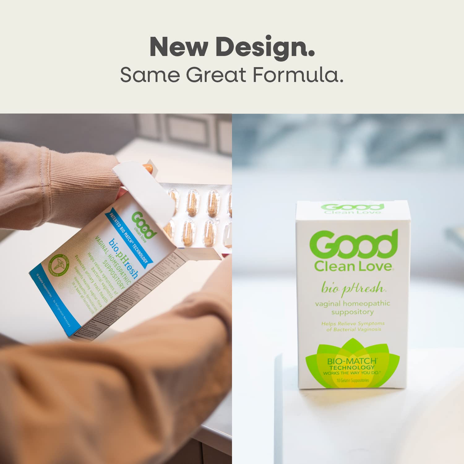 Good Clean Love BiopHresh Vaginal Homeopathic Suppository, Bacterial Vaginosis Treatment for Women