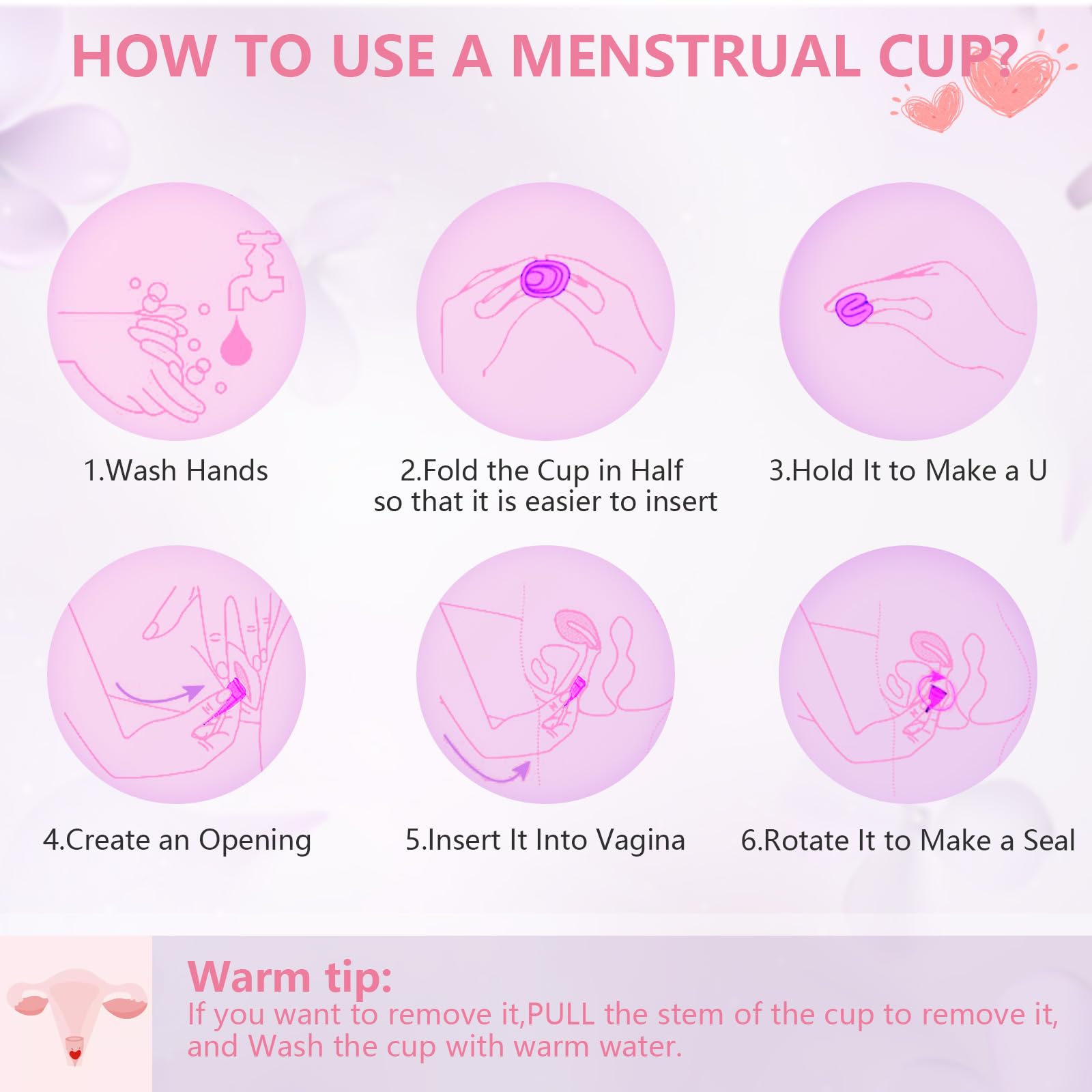 AURUZA Menstrual Cups, Set of 2 Reusable Period Cups Kit for Girls & Women, Silicone Soft Cups