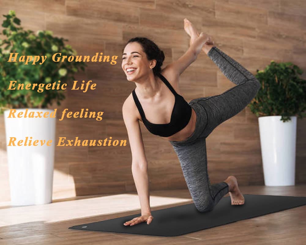 WAUZOBLE Grounding Mat, Grounding Bed Foot Mat with 1 Grounding Cord Indoor Mat Improving