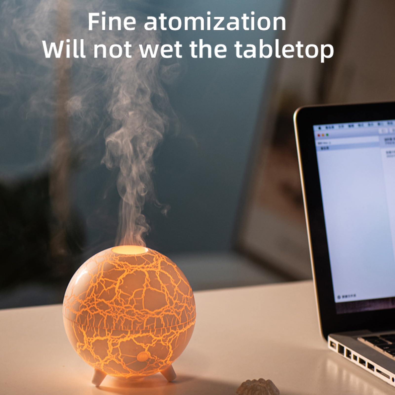 Volcano Humidifier Flame Aromatherapy Diffuser, 7 Colors Flame 200ml Essential Oil Diffusers