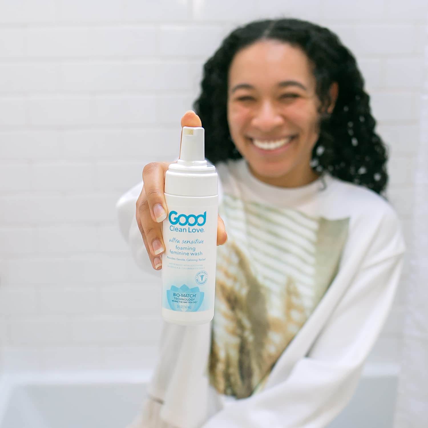 Good Clean Love Ultra Sensitive Foaming Feminine Wash, pH-Balanced Vaginal Soap for Women