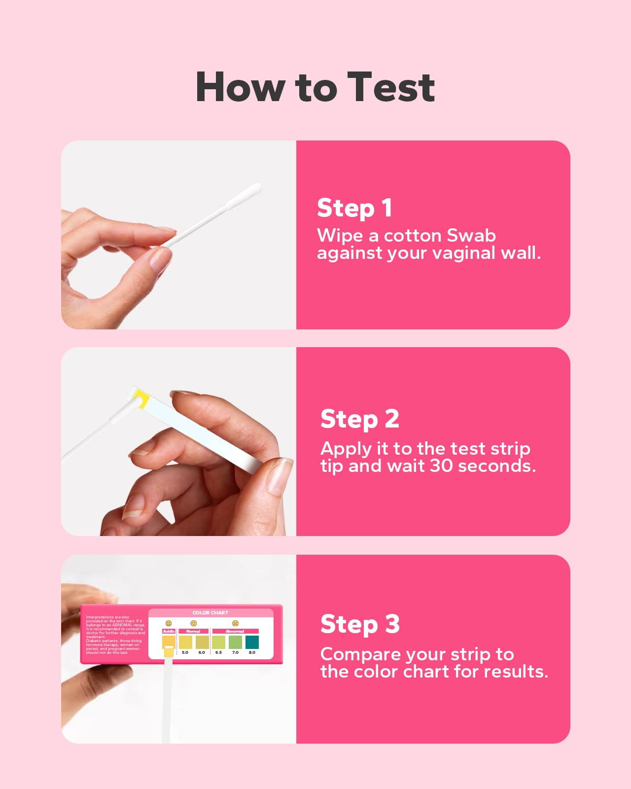 Choppie Vaginal Health pH Test Strips (50 Strips), pH Balance Test Strips for Women, Vaginal pH Test Strips
