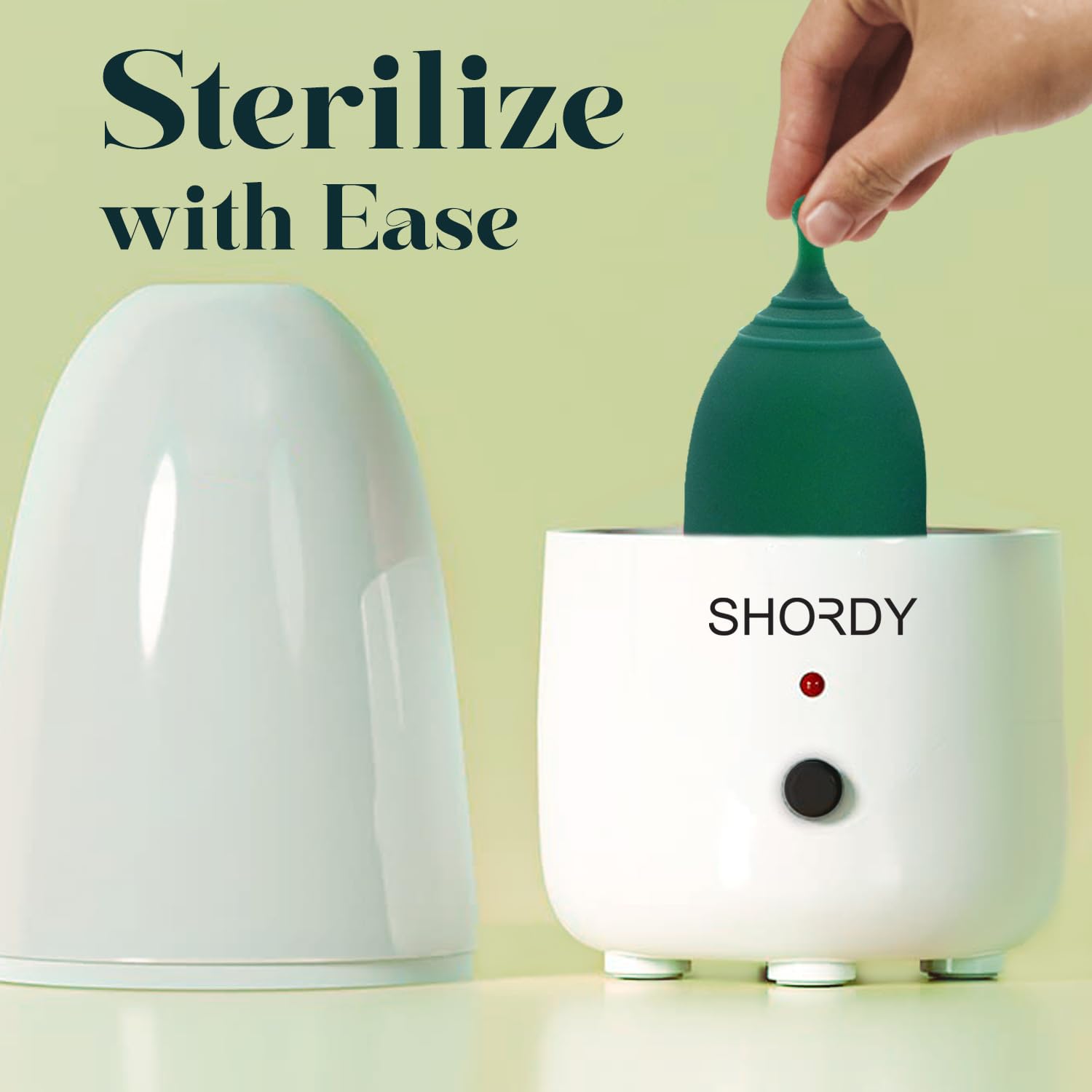SHORDY Menstrual Cup and Steamer Sterilizer for Beginners Kit Set of 2 Period Cups (Small & Large)