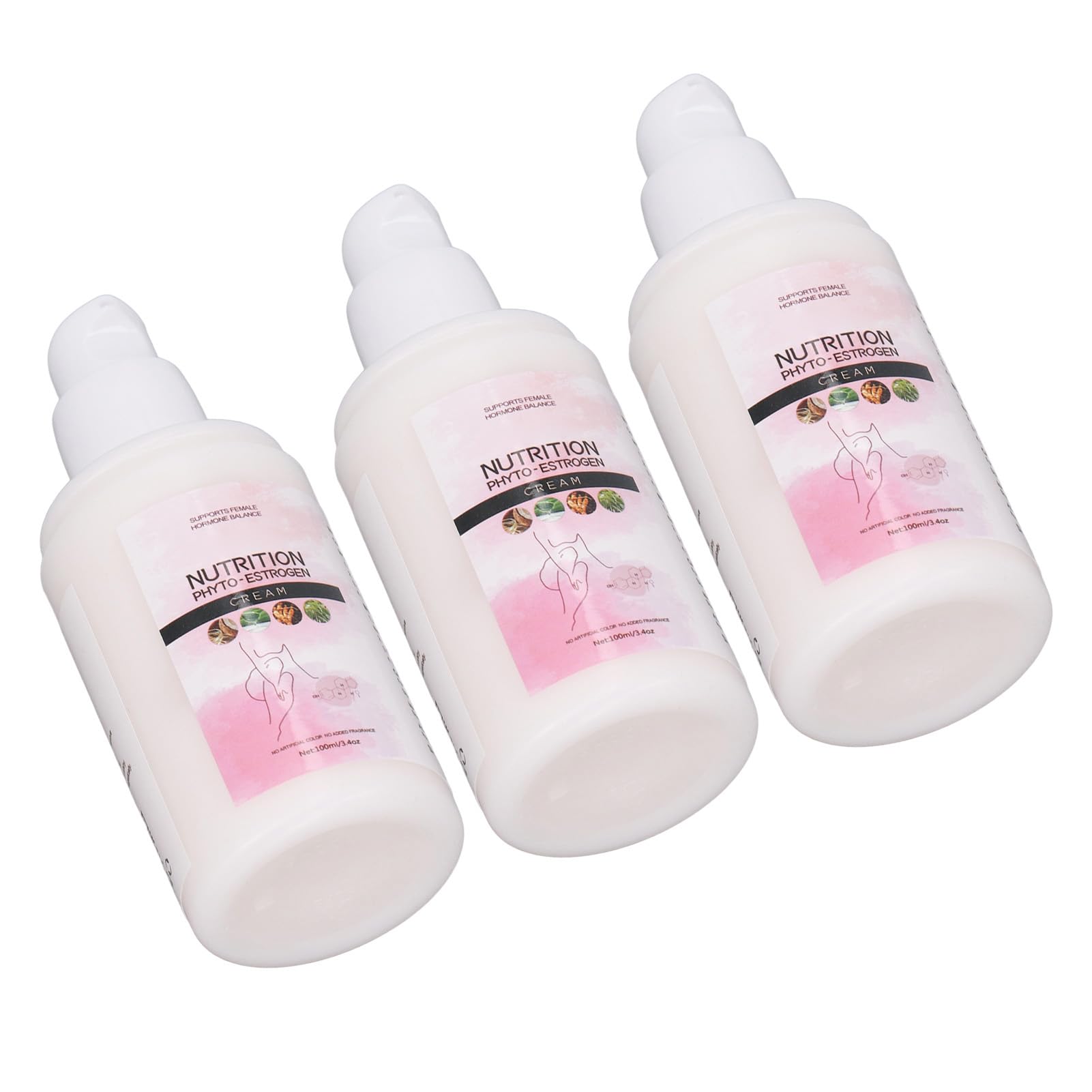 Phyto Estrogen Cream, Menopause Relief, Hormone Support, Sleep Enhancement, Ingredients, 3pcs 100ml