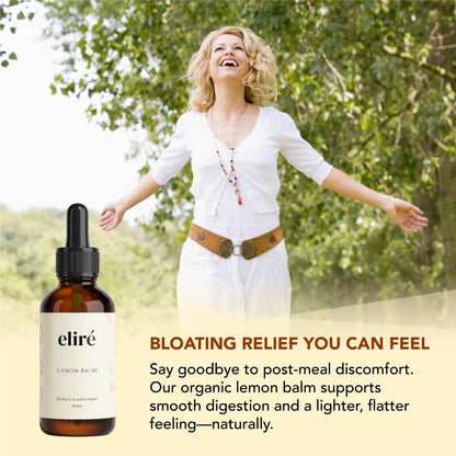 Organic Lemon Balm Drops for Bloating & Digestive Support | Vegan