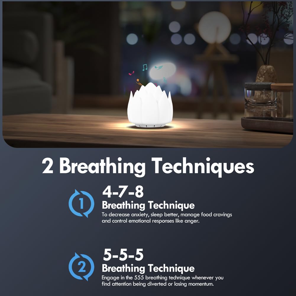 Meditation Gifts 'Breathing Lotus', NDLT Mindfulness Gifts Guided Breathing Trainer 2 Breathing