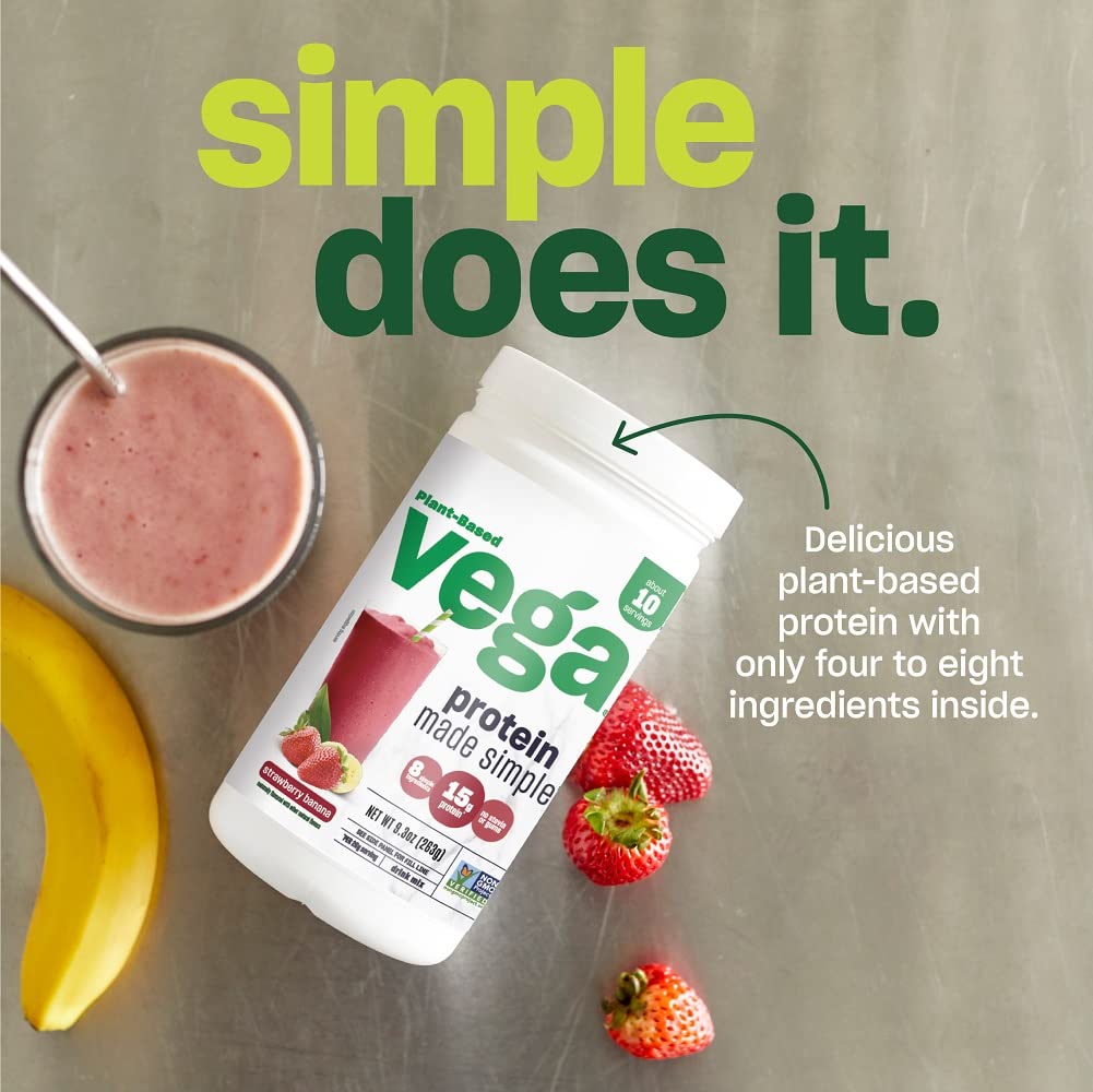 Vega Protein Made Simple, Caramel Toffee - Stevia Free Vegan Protein Powder, Plant Based