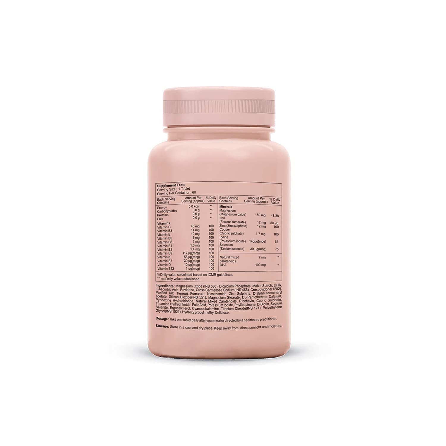 Vishopy Prenatal Supplement for Women- Multivitamin for Pregnancy with DHA- Reduces Birth Defects