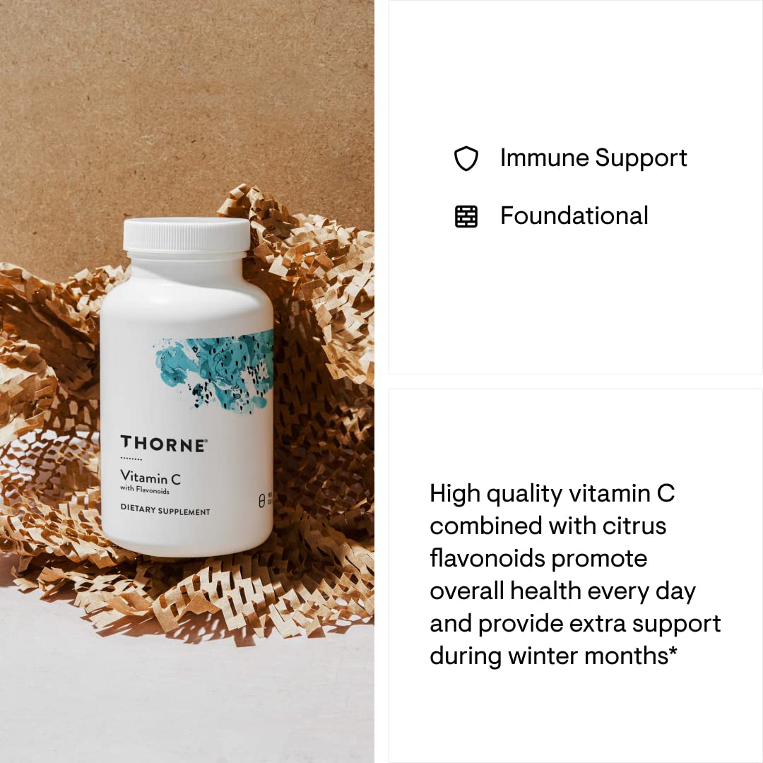 THORNE Vitamin C - Blend of Vitamin C and Citrus Bioflavonoids from Oranges - Support