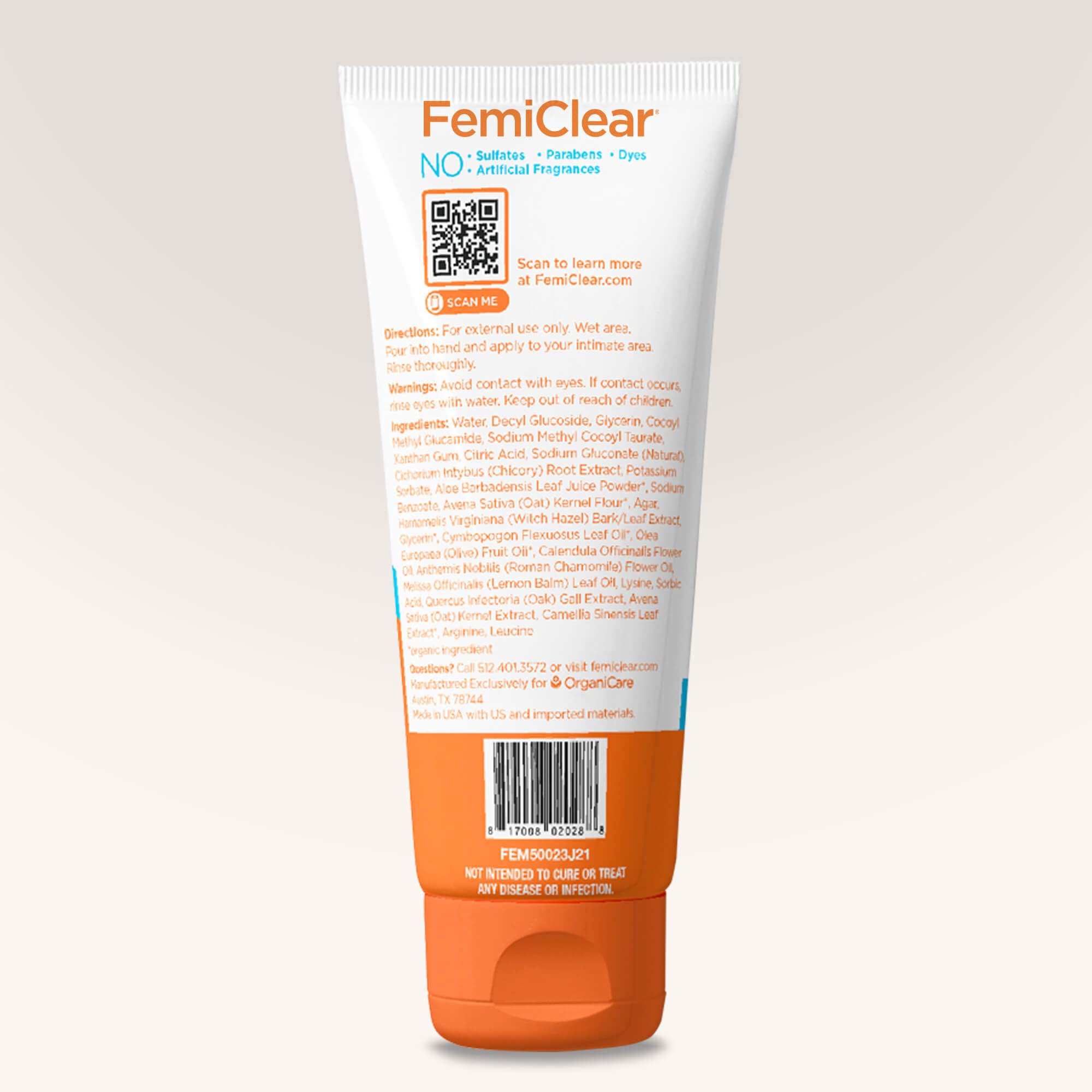 FemiClear® Restoratives Ultra-Gentle Feminine Wash, Made with Lysine & Lemon Balm, Natural Ingredients