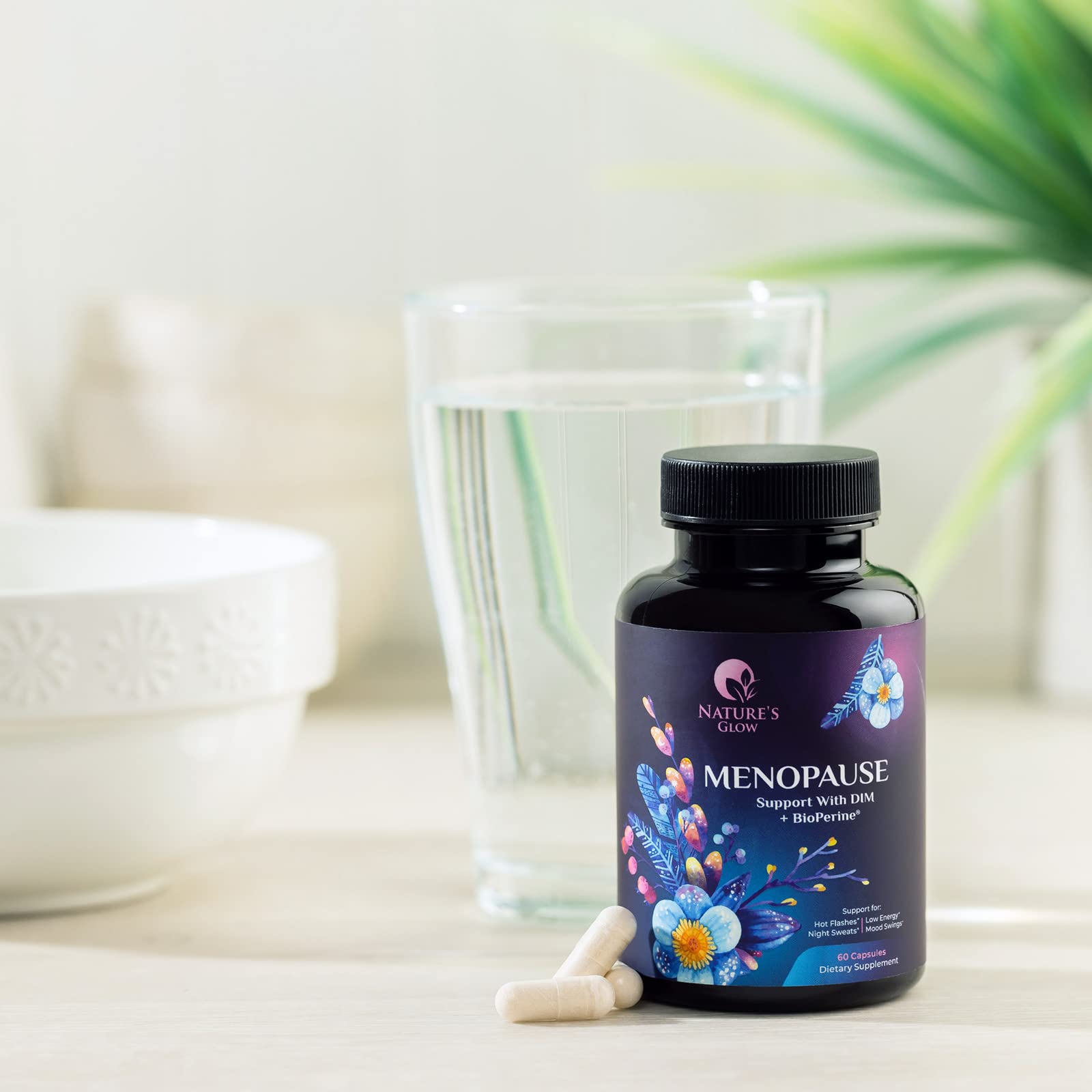 Nature's Glow Menopause Supplements for Women w/DIM - Menopause Relief Vitamins