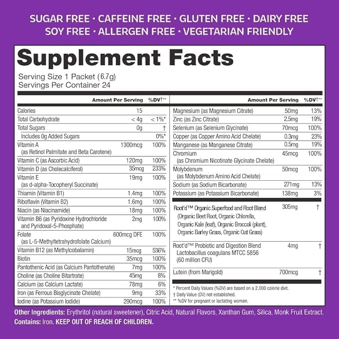 Root'd Prenatal & His Multivitamin Powder Bundle with 3X Electrolytes for Mummy & Daddy