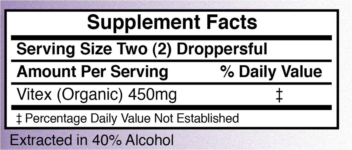 Herb Lore Vitex Tincture - 4 fl oz - Liquid Chaste Tree Berry Extract - Chasteberry Supplement for Women