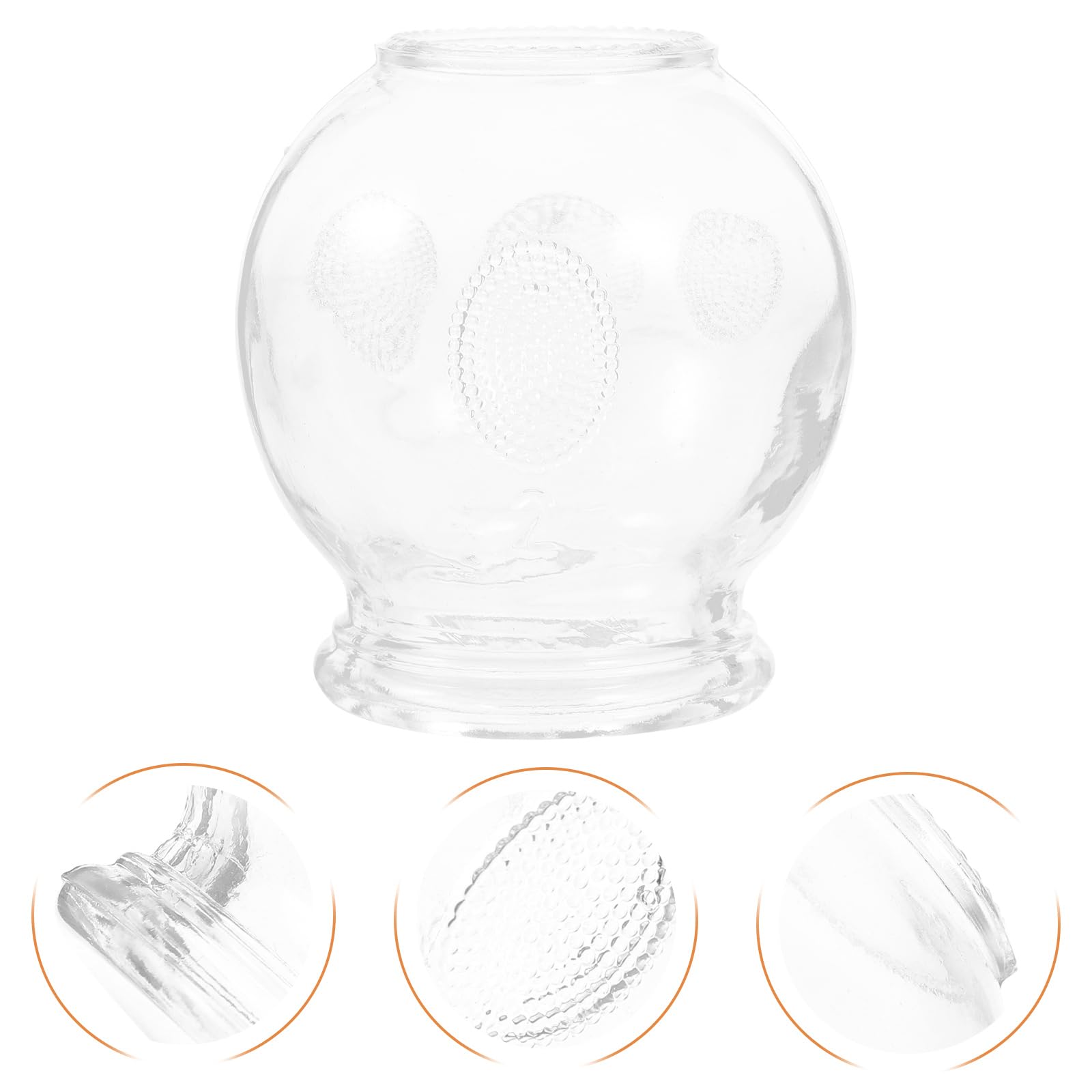 Healvian 8pcs Glass Fire Chinese Acupoint Cupping Glass Cupping Device Body Care Cupping Suction