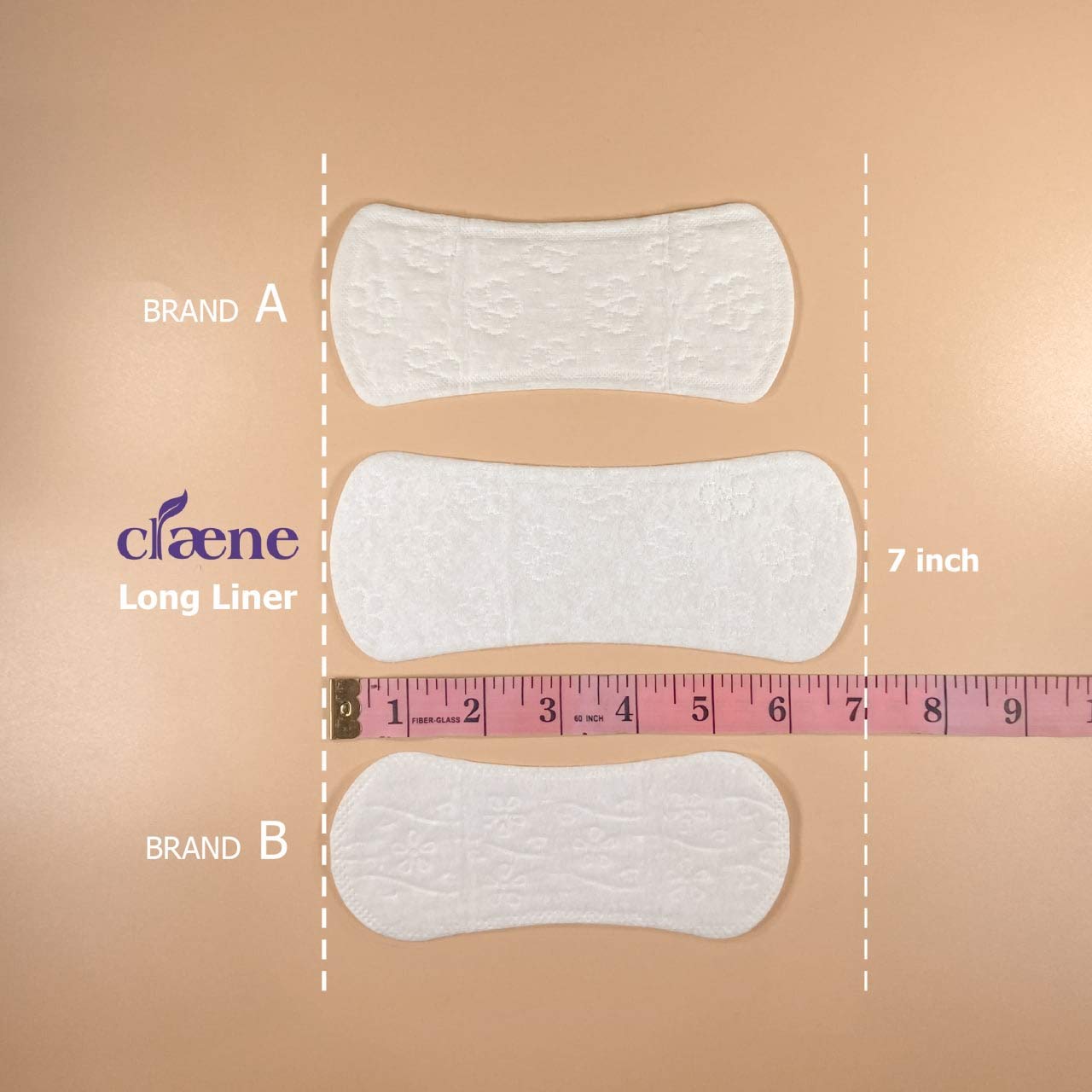 Claene Organic Cotton Panty Liners, Unscented, Thin, Cruelty-Free, Daily, Breathable Organic Panty