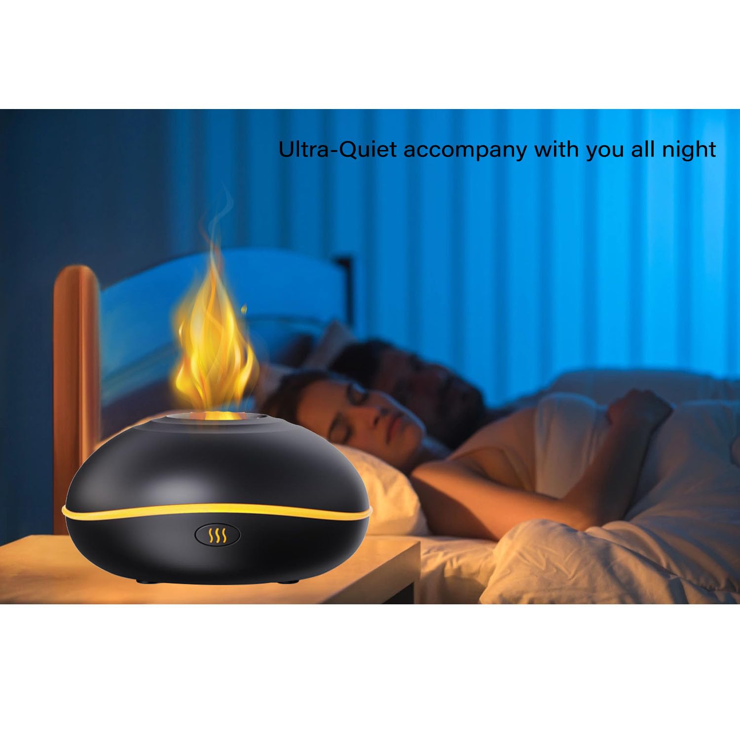 Lotnafee Colorful Flame Fire Diffuser Humidifier, Upgraded Scent Diffuser for Essential Oils Home,Office,Yoga