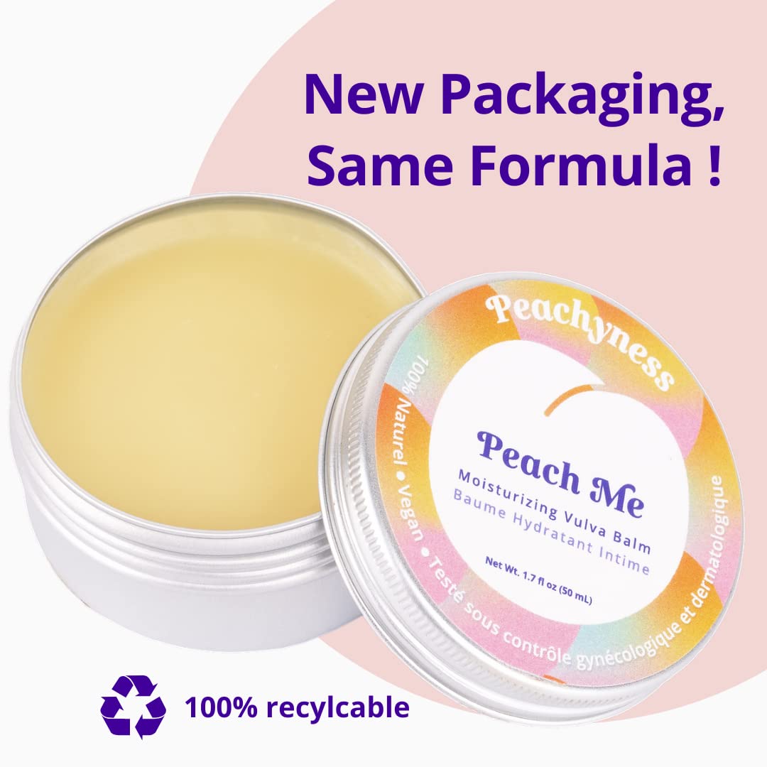 Peach Me Organic Vulva Balm by Peachyness - Hormone-Free Vaginal Moisturizer for Sensitive Skin